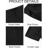 imageRuncati Mens Casual Pants Drawstring Elastic Waist Lightweight Cropped Linen Pants Summer Yoga Beach TrousersBlack