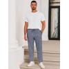 imageRuncati Mens Casual Pants Drawstring Elastic Waist Lightweight Cropped Linen Pants Summer Yoga Beach TrousersDark Grey