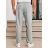 imageRuncati Mens Casual Pants Drawstring Elastic Waist Lightweight Cropped Linen Pants Summer Yoga Beach TrousersGrey