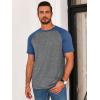 imageRuncati Mens Casual Slim Fit T Shirts Raglan Short Sleeve Crewneck Baseball Tees Color Block Workout Fashion ShirtLight Grey