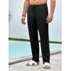 imageRuncati Mens Beach Elastic Waist Pants Casual Lightweight Drawstring Lounge Summer Yoga Trousers