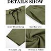imageRuncati Mens Cotton Harem Capri Pants Yoga Beach Baggy 34 Shorts Pants Casual Elastic Waist Hippie Boho PantsArmy Green