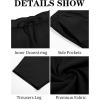 imageRuncati Mens Cotton Harem Capri Pants Yoga Beach Baggy 34 Shorts Pants Casual Elastic Waist Hippie Boho PantsBlack