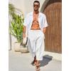 imageRuncati Mens Cotton Harem Capri Pants Yoga Beach Baggy 34 Shorts Pants Casual Elastic Waist Hippie Boho PantsWhite