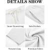 imageRuncati Mens Cotton Harem Capri Pants Yoga Beach Baggy 34 Shorts Pants Casual Elastic Waist Hippie Boho PantsWhite