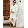 imageRuncati Mens Kaftan Thobe Pants Cotton Casual Elastic Waist Drawstring Muslim Trousers Summer Yoga Kurta Pants with PocketsBeige
