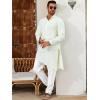imageRuncati Mens Kaftan Thobe Pants Cotton Casual Elastic Waist Drawstring Muslim Trousers Summer Yoga Kurta Pants with PocketsWhite