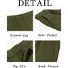 imageRuncati Mens Linen Cotton Casual Pants Elastic Waist Drawstring Lightweight Pants Loose Fit Summer Beach Yoga TrousersArmy Green
