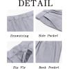 imageRuncati Mens Linen Cotton Casual Pants Elastic Waist Drawstring Lightweight Pants Loose Fit Summer Beach Yoga TrousersGrey