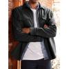 imageRuncati Mens Casual Shacket Twill Button Down Shirt Jacket Long Sleeve Lightweight JacketBlack