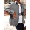 imageRuncati Mens Casual Shacket Twill Button Down Shirt Jacket Long Sleeve Lightweight JacketGrey