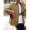 imageRuncati Mens Casual Shacket Twill Button Down Shirt Jacket Long Sleeve Lightweight JacketKhaki