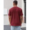imageRuncati Mens Henley Shirt Short Sleeve Casual Button Basic Tees Slim Fit Stretch Summer T ShirtsBurgundy