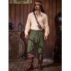 imageRuncati Mens Medieval Ankle Banded Pants Renaissance Viking Pirate Navigator Pants Lace Up Cotton Halloween TrousersArmy Green