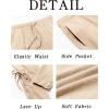 imageRuncati Mens Medieval Ankle Banded Pants Renaissance Viking Pirate Navigator Pants Lace Up Cotton Halloween TrousersBeige