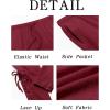 imageRuncati Mens Medieval Ankle Banded Pants Renaissance Viking Pirate Navigator Pants Lace Up Cotton Halloween TrousersBurgundy