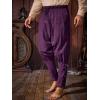 imageRuncati Mens Medieval Ankle Banded Pants Renaissance Viking Pirate Navigator Pants Lace Up Cotton Halloween TrousersFuchsia