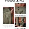 imageRuncati Mens Medieval Ankle Pants Renaissance Viking Pirate Lace Up Tapered Halloween Linen Costume TrousersArmy Green
