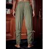 imageRuncati Mens Medieval Ankle Pants Renaissance Viking Pirate Lace Up Tapered Halloween Linen Costume TrousersArmy Green