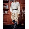 imageRuncati Mens Medieval Ankle Pants Renaissance Viking Pirate Lace Up Tapered Halloween Linen Costume TrousersBeige