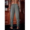 imageRuncati Mens Medieval Ankle Pants Renaissance Viking Pirate Lace Up Tapered Halloween Linen Costume TrousersDark Gray