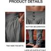imageRuncati Mens Medieval Ankle Pants Renaissance Viking Pirate Lace Up Tapered Halloween Linen Costume TrousersDark Gray