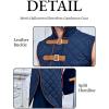 imageRuncati Mens Padded Gambeson Vest Sleeveless Aketon Armor Medieval Knight Surcoat Halloween LARP Costume DressBlue