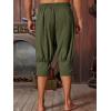 imageRuncati Mens Pirate Shorts Medieval Renaissance Banded Pants Viking Navigator Halloween CostumeArmy Green