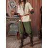 imageRuncati Mens Pirate Shorts Medieval Renaissance Banded Pants Viking Navigator Halloween CostumeArmy Green