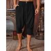 imageRuncati Mens Pirate Shorts Medieval Renaissance Banded Pants Viking Navigator Halloween CostumeBlack