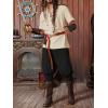 imageRuncati Mens Pirate Shorts Medieval Renaissance Banded Pants Viking Navigator Halloween CostumeBlack