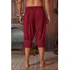 imageRuncati Mens Pirate Shorts Medieval Renaissance Banded Pants Viking Navigator Halloween CostumeBurgundy