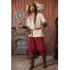 imageRuncati Mens Pirate Shorts Medieval Renaissance Banded Pants Viking Navigator Halloween CostumeBurgundy