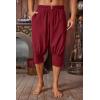 imageRuncati Mens Pirate Shorts Medieval Renaissance Banded Pants Viking Navigator Halloween CostumeBurgundy