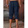 imageRuncati Mens Pirate Shorts Medieval Renaissance Banded Pants Viking Navigator Halloween CostumeNavy Blue