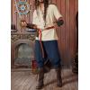 imageRuncati Mens Pirate Shorts Medieval Renaissance Banded Pants Viking Navigator Halloween CostumeNavy Blue