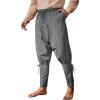 imageRuncati Mens Medieval Ankle Banded Pants Renaissance Viking Pirate Navigator Pants Lace Up Cotton Halloween TrousersDark Grey