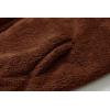 imageRuncati Mens Fuzzy Sherpa Jacket Cardigan Fleece Long Sleeve Full Zip Open Front Thermal Coat Fall Winter OutwearBrown