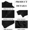 imageRuncati Mens Fuzzy Sherpa Jacket Long Sleeve Fleece Zip Up Coat Fall Winter Warm OutwearBlack