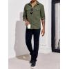 imageRuncati Mens Long Sleeve Suede Shirts Button Down Shacket Casual Work Western Regular Fit Shirt JacketArmy Green