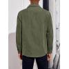 imageRuncati Mens Long Sleeve Suede Shirts Button Down Shacket Casual Work Western Regular Fit Shirt JacketArmy Green
