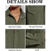 imageRuncati Mens Long Sleeve Suede Shirts Button Down Shacket Casual Work Western Regular Fit Shirt JacketArmy Green