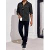 imageRuncati Mens Long Sleeve Suede Shirts Button Down Shacket Casual Work Western Regular Fit Shirt JacketBlack