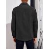 imageRuncati Mens Long Sleeve Suede Shirts Button Down Shacket Casual Work Western Regular Fit Shirt JacketBlack
