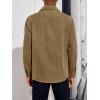 imageRuncati Mens Long Sleeve Suede Shirts Button Down Shacket Casual Work Western Regular Fit Shirt JacketBrown