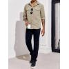 imageRuncati Mens Long Sleeve Suede Shirts Button Down Shacket Casual Work Western Regular Fit Shirt JacketKhaki