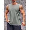 imageRuncati Mens Sleeveless Workout Tank Tops Athletic Muscle Gym T Shirts with PocketsGrey