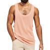 imageRuncati Mens Workout Tank Tops Sleeveless Shirt Muscle Gym Bodybuilding Fitness Training Loose Fit T ShirtsPink