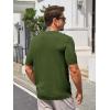 imageRuncati Mens Knit Polo Shirts Short Sleeve Slim Fit Casual Golf Shirts Hollow Out Cotton Summer Textured TopsArmy Green