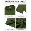 imageRuncati Mens Knit Polo Shirts Short Sleeve Slim Fit Casual Golf Shirts Hollow Out Cotton Summer Textured TopsArmy Green